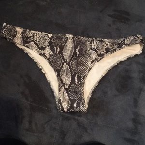 Snake print bathing suit bottom
